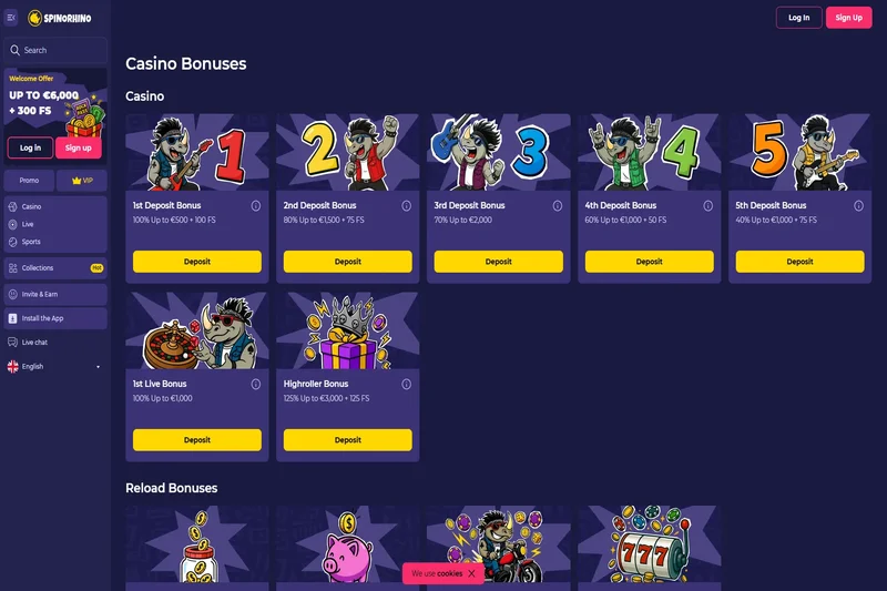 Spinorhino casino bonusar oversikt